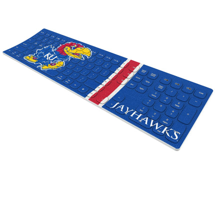 University of Kansas Jayhawks Stripe Curved Wireless Keyboard