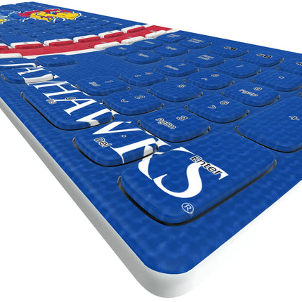 University of Kansas Jayhawks Stripe Curved Wireless Keyboard