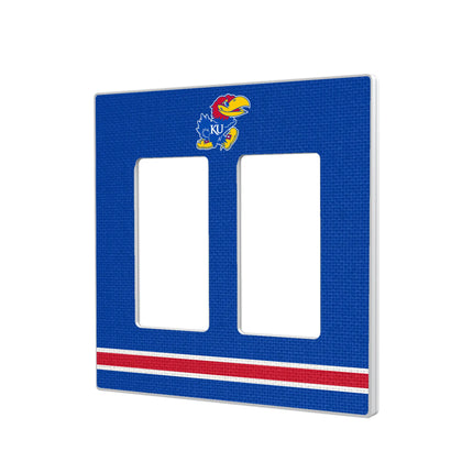 University of Kansas Jayhawks Stripe Hidden-Screw Light Switch Plate
