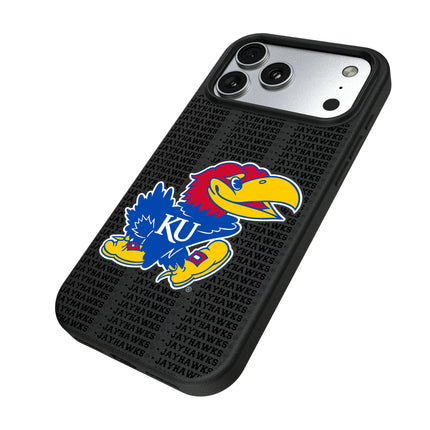 University of Kansas Jayhawks Text Backdrop MagSafe Compatible Phone Case for Apple iPhone
