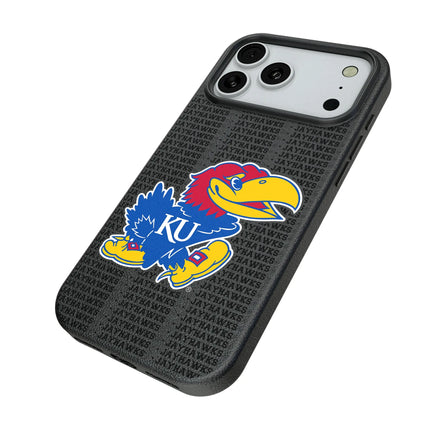 University of Kansas Jayhawks Text Backdrop MagSafe Compatible Phone Case for Apple iPhone