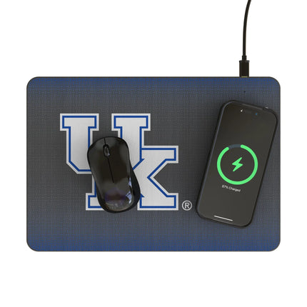University of Kentucky Wildcats Linen 15-Watt Wireless Charger and Mouse Pad