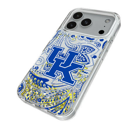 University of Kentucky Wildcats Paisley Glitter Phone Case for Apple iPhone