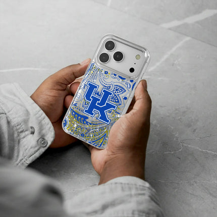 University of Kentucky Wildcats Paisley Glitter Phone Case for Apple iPhone