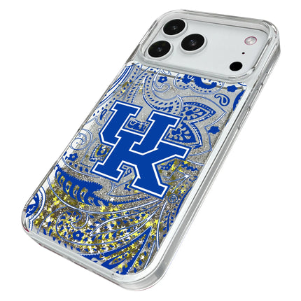 University of Kentucky Wildcats Paisley Glitter Phone Case for Apple iPhone