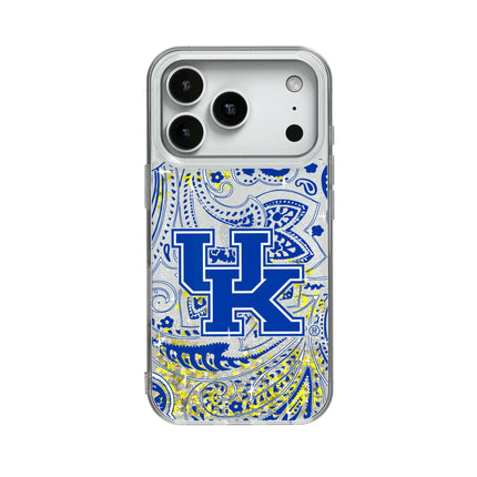 University of Kentucky Wildcats Paisley Glitter Phone Case for Apple iPhone