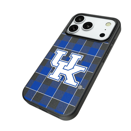 University of Kentucky Wildcats Plaid MagSafe Compatible Phone Case for Apple iPhone