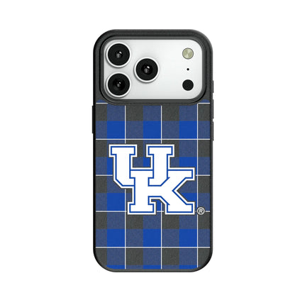 University of Kentucky Wildcats Plaid MagSafe Compatible Phone Case for Apple iPhone