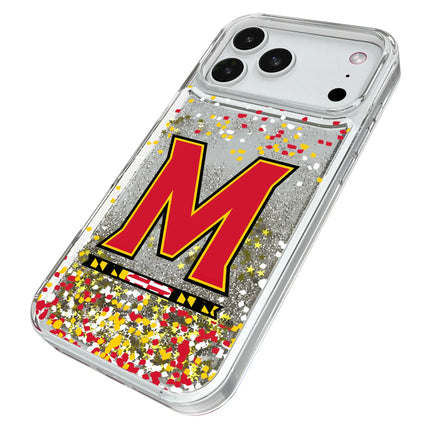 University of Maryland Terrapins Confetti Glitter Phone Case for Apple iPhone