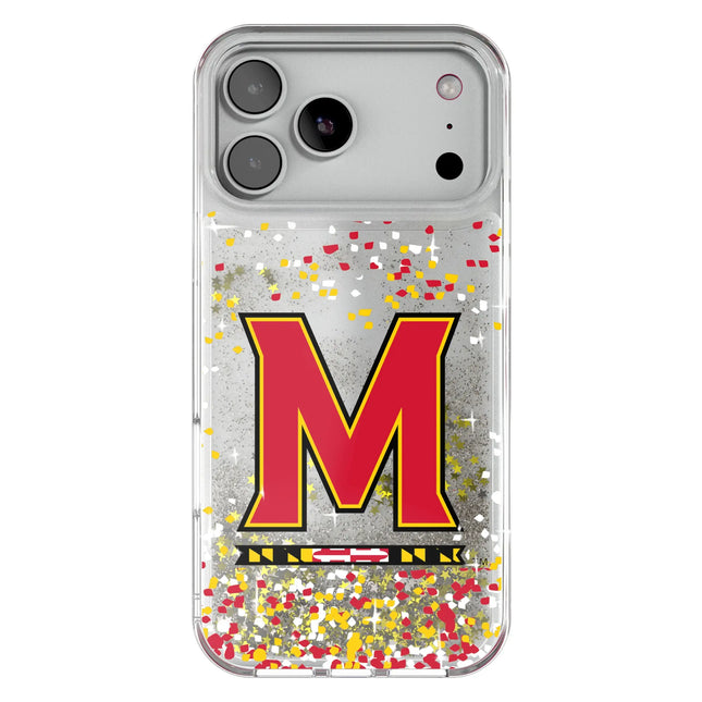 University of Maryland Terrapins Confetti Glitter Phone Case for Apple iPhone