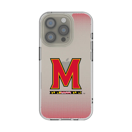 University of Maryland Terrapins Linen Clear Phone Case for Apple iPhone