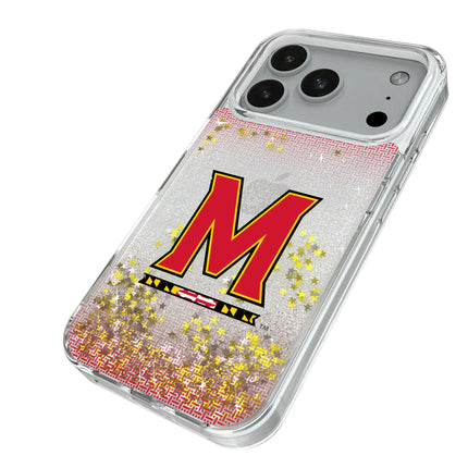 University of Maryland Terrapins Linen Glitter Phone Case for Apple iPhone