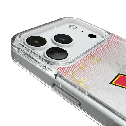 University of Maryland Terrapins Linen Glitter Phone Case for Apple iPhone