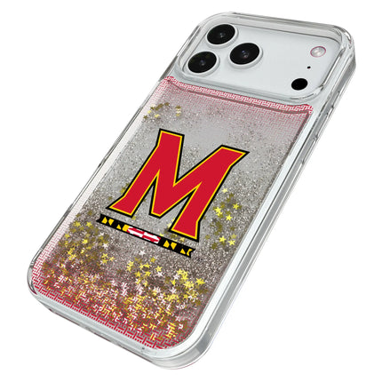 University of Maryland Terrapins Linen Glitter Phone Case for Apple iPhone