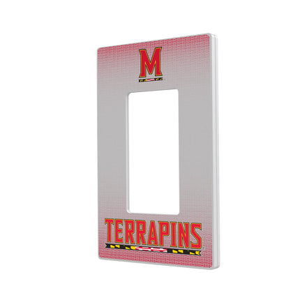 University of Maryland Terrapins Linen Hidden-Screw Light Switch Plate