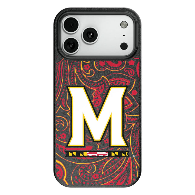 University of Maryland Terrapins Paisley MagSafe Compatible Phone Case for Apple iPhone