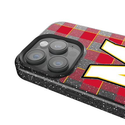 University of Maryland Terrapins Plaid Black Bling Phone Case for Apple iPhone