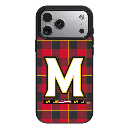 University of Maryland Terrapins Plaid MagSafe Compatible Phone Case for Apple iPhone
