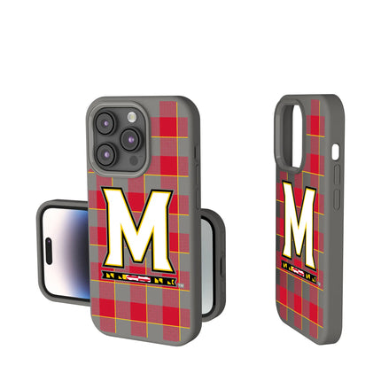 University of Maryland Terrapins Plaid Soft Touch Phone Case for Apple iPhone