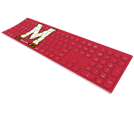 University of Maryland Terrapins Solid Curved Wireless Keyboard