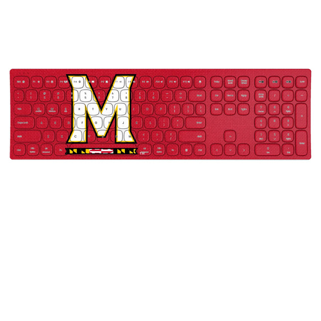 University of Maryland Terrapins Solid Curved Wireless Keyboard