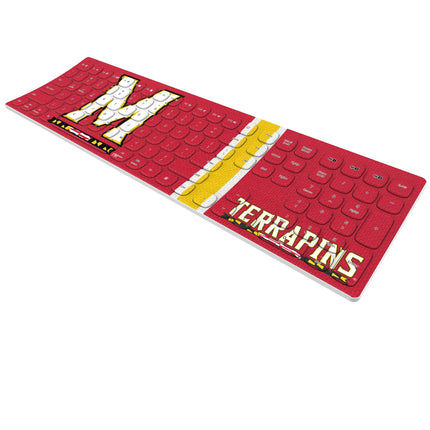 University of Maryland Terrapins Stripe Curved Wireless Keyboard