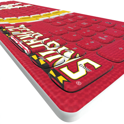 University of Maryland Terrapins Stripe Curved Wireless Keyboard