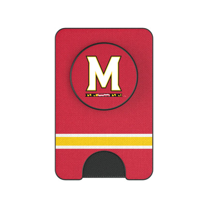 University of Maryland Terrapins Stripe PopSockets MagSafe-Compatible PopWallet+