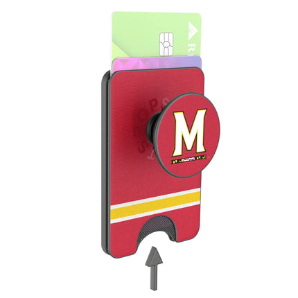 University of Maryland Terrapins Stripe PopSockets MagSafe-Compatible PopWallet+