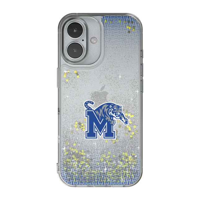 University of Memphis Tigers Linen Glitter Phone Case for Apple iPhone