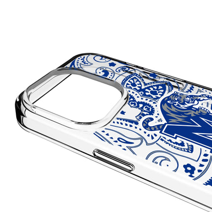 University of Memphis Tigers Paisley Clear Phone Case for Apple iPhone