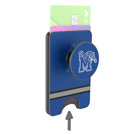 University of Memphis Tigers Stripe PopSockets MagSafe-Compatible PopWallet+