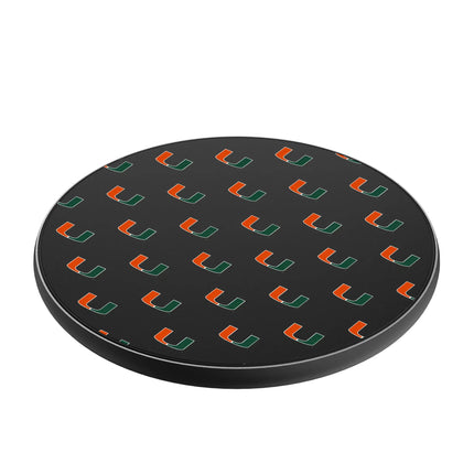 University of Miami Hurricanes Fashion Pattern 15-Watt Wireless Charger