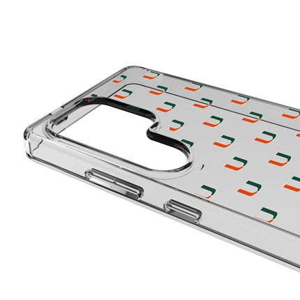 University of Miami Hurricanes Fashion Pattern Clear Phone Case for Samsung Galaxy