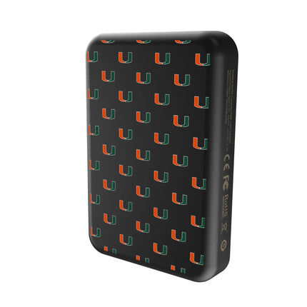 University of Miami Hurricanes Fashion Pattern Wireless Mag Power Bank