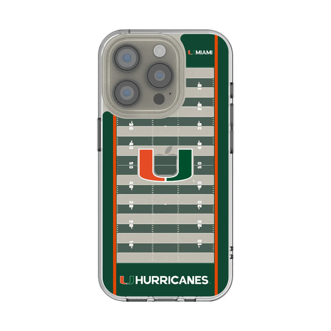 University of Miami Hurricanes Field Clear Phone Case for Apple iPhone