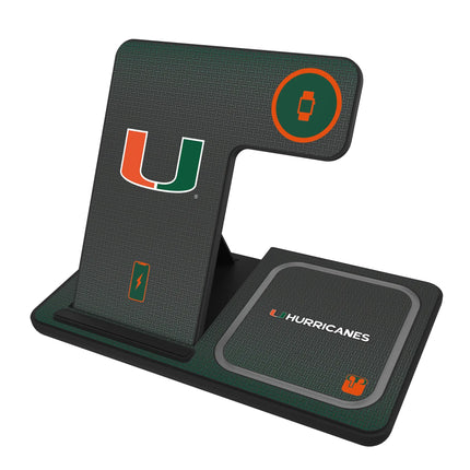 University of Miami Hurricanes Linen 3 in 1 Charging Station