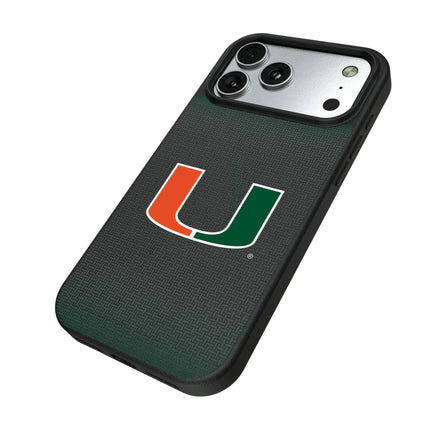 University of Miami Hurricanes Linen MagSafe Compatible Phone Case for Apple iPhone