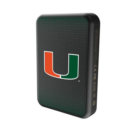 University of Miami Hurricanes Linen Wireless Mag Power Bank