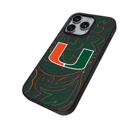 University of Miami Hurricanes Paisley MagSafe Compatible Phone Case for Apple iPhone