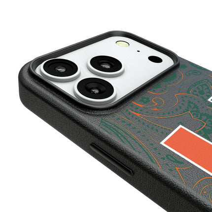 University of Miami Hurricanes Paisley MagSafe Compatible Phone Case for Apple iPhone