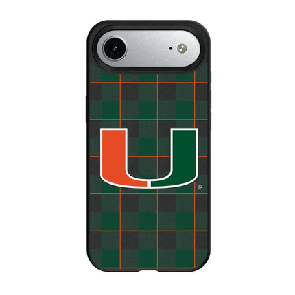 University of Miami Hurricanes Plaid MagSafe Compatible Phone Case for Apple iPhone