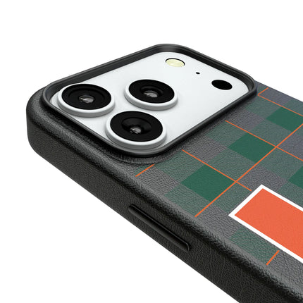 University of Miami Hurricanes Plaid MagSafe Compatible Phone Case for Apple iPhone