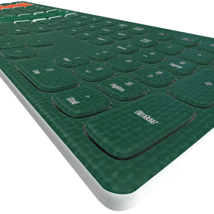 University of Miami Hurricanes Solid Curved Wireless Keyboard