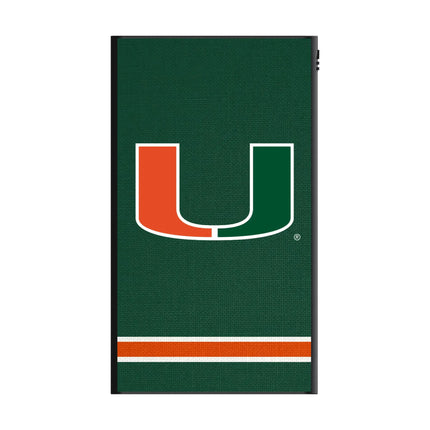 University of Miami Hurricanes Stripe 5000mAh Flat Powerbank