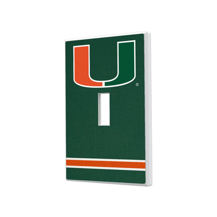 University of Miami Hurricanes Stripe Hidden-Screw Light Switch Plate