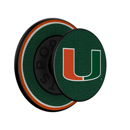 University of Miami Hurricanes Stripe PopSockets Magnetic Phone Grip and Stand