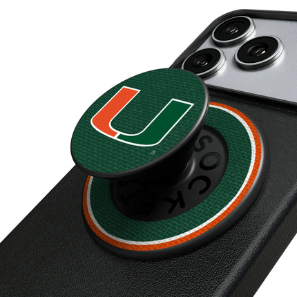 University of Miami Hurricanes Stripe PopSockets Magnetic Phone Grip and Stand
