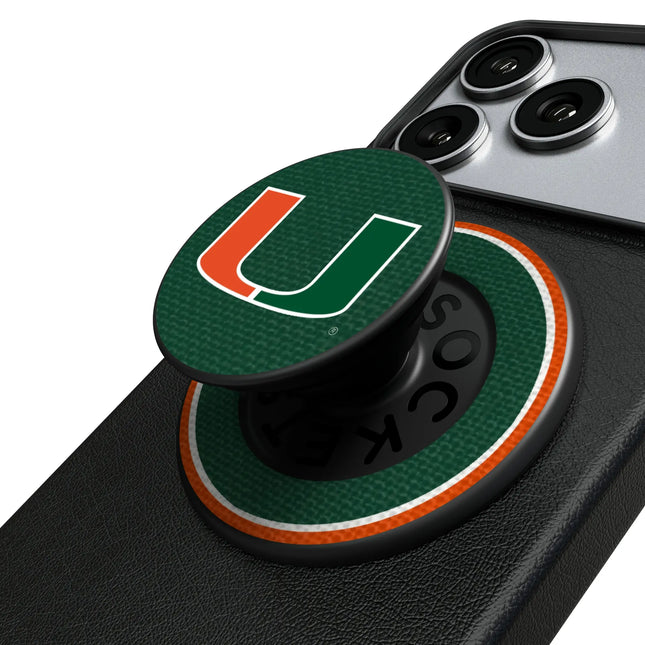 University of Miami Hurricanes Stripe PopSockets Magnetic Phone Grip and Stand