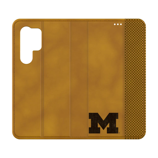 University of Michigan Wolverines Burn Folio Phone Case for Samsung Galaxy